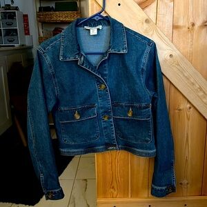 Rachel Zoe Boxy Cropped Jean Jacket Size Small